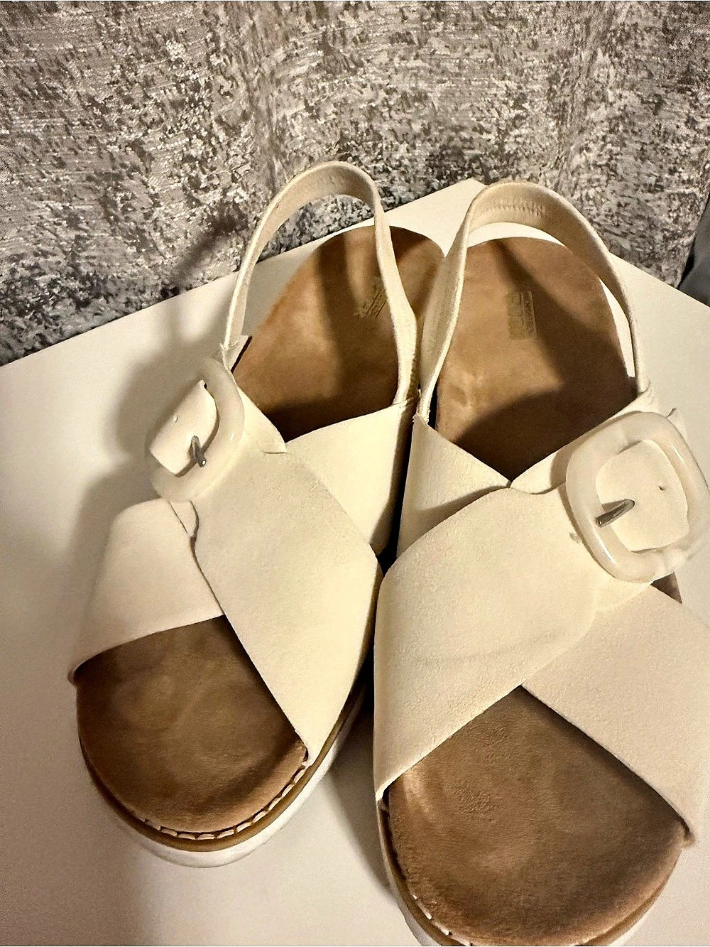 Nordstrom Rack Cream Wedge Sandals Size US 8M